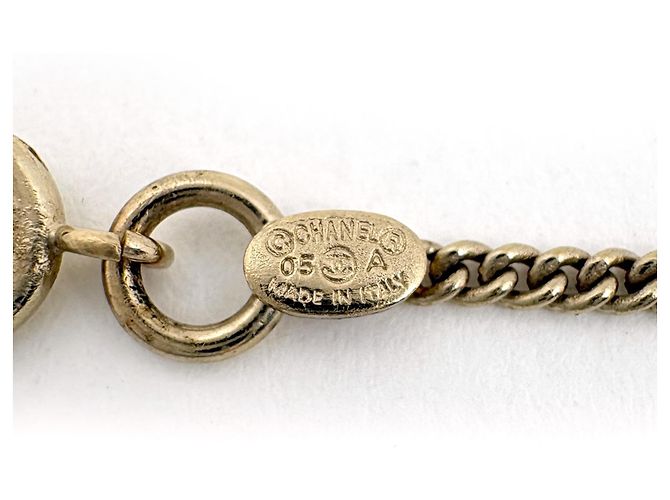 Collana Chanel placcata in oro con strass D'oro - vista 5