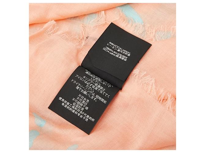 Sciarpa Gucci GG Ghost Motif Rosa Blu - vista 6