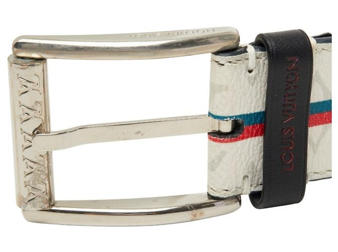 Louis Vuitton Monogram Ceinture Stamp Belt Braun Weiß Marineblau Monogramm - Ansicht 4