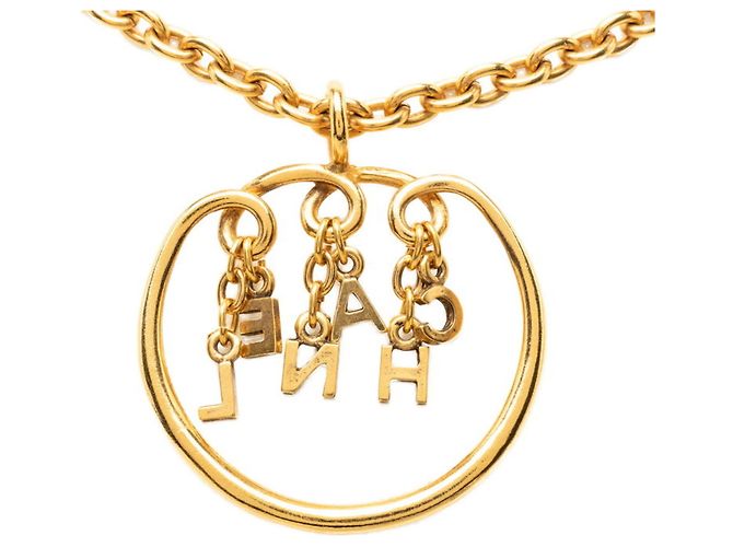 Collana Chanel Logo Placcata Oro D'oro - vista 2