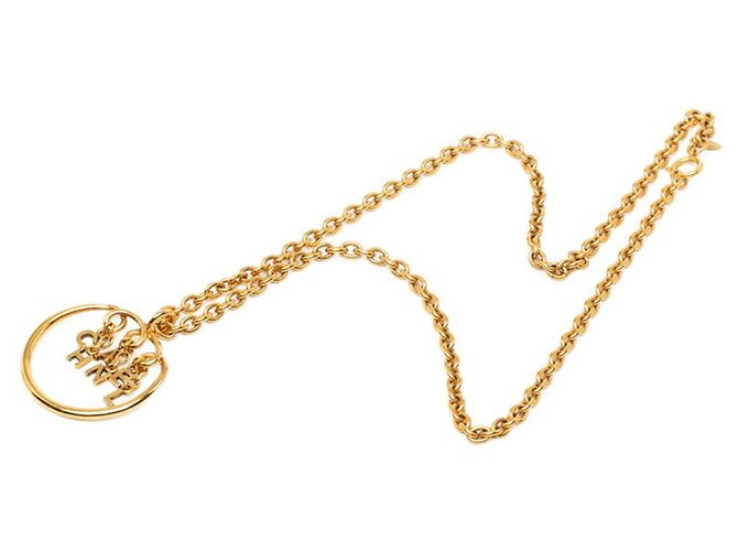 Collana Chanel Logo Placcata Oro D'oro - vista 3