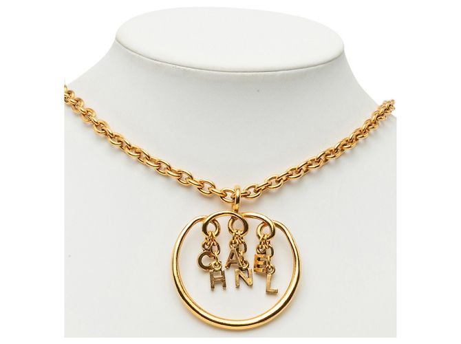 Collana Chanel Logo Placcata Oro D'oro - vista 6