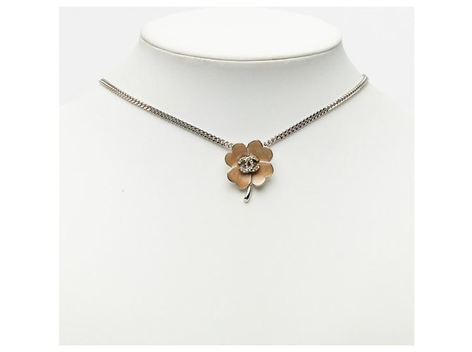 Collana Chanel Coco Mark Motivo Trifoglio Beige - vista 5