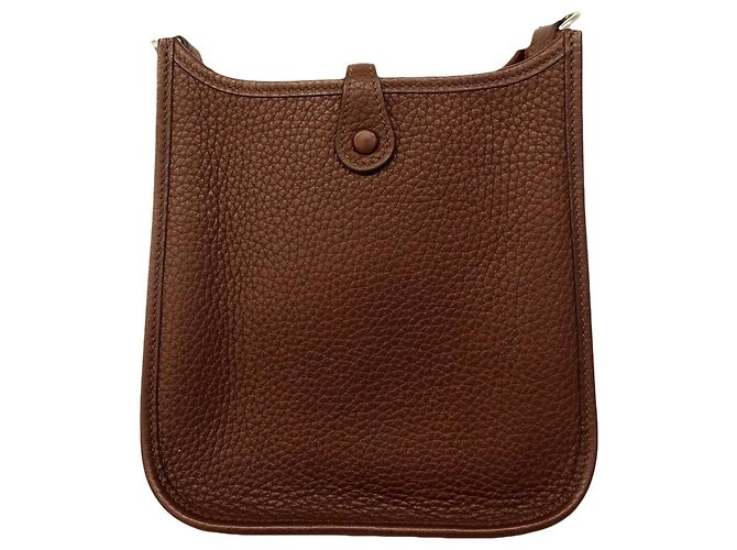 Hermès Borsa a tracolla Hermes Evelyne TPM Marrone - vista 10