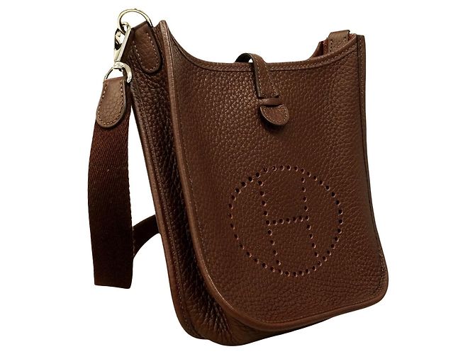 Hermès Borsa a tracolla Hermes Evelyne TPM Marrone - vista 2