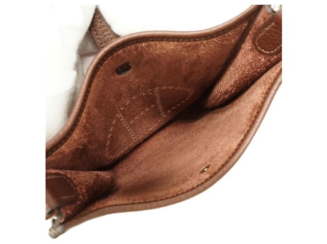 Hermès Borsa a tracolla Hermes Evelyne TPM Marrone - vista 4