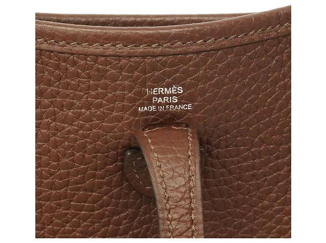 Hermès Borsa a tracolla Hermes Evelyne TPM Marrone - vista 5