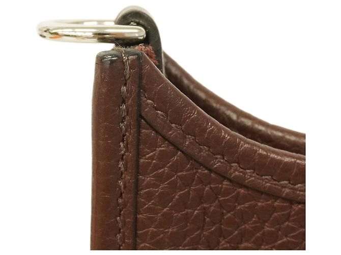 Hermès Borsa a tracolla Hermes Evelyne TPM Marrone - vista 6