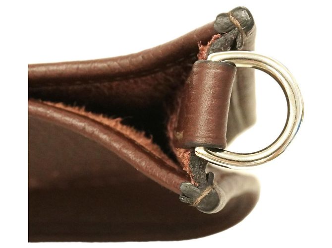 Hermès Borsa a tracolla Hermes Evelyne TPM Marrone - vista 8