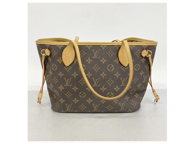 Borsa Tote Louis Vuitton Monogram Neverfull PM Marrone - vista 11