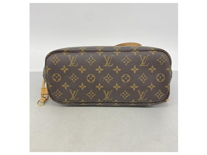 Borsa Tote Louis Vuitton Monogram Neverfull PM Marrone - vista 3