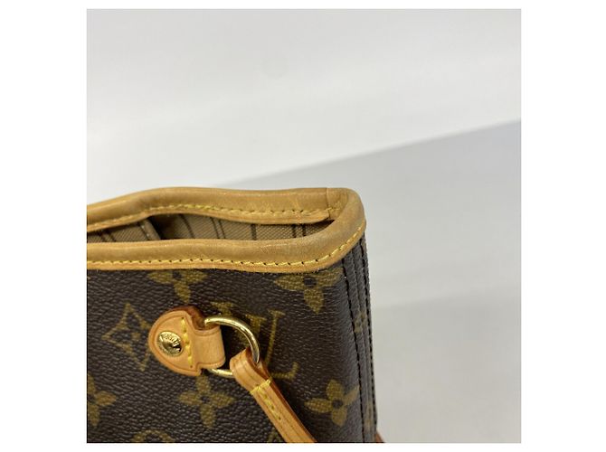 Borsa Tote Louis Vuitton Monogram Neverfull PM Marrone - vista 8