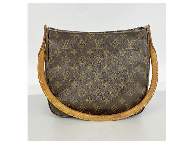 Borsa a tracolla Louis Vuitton Monogram Looping MM Marrone - vista 10
