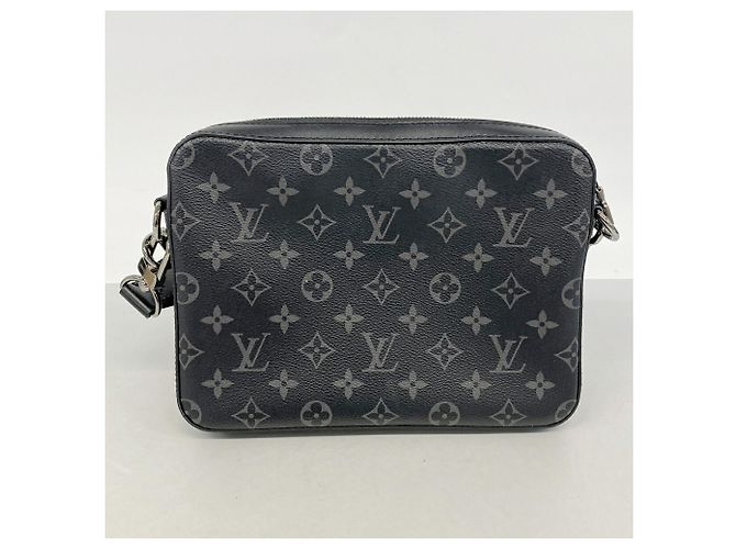 Borsa a tracolla Louis Vuitton Monogram Eclipse Reverse Trio Marrone Nero - vista 10