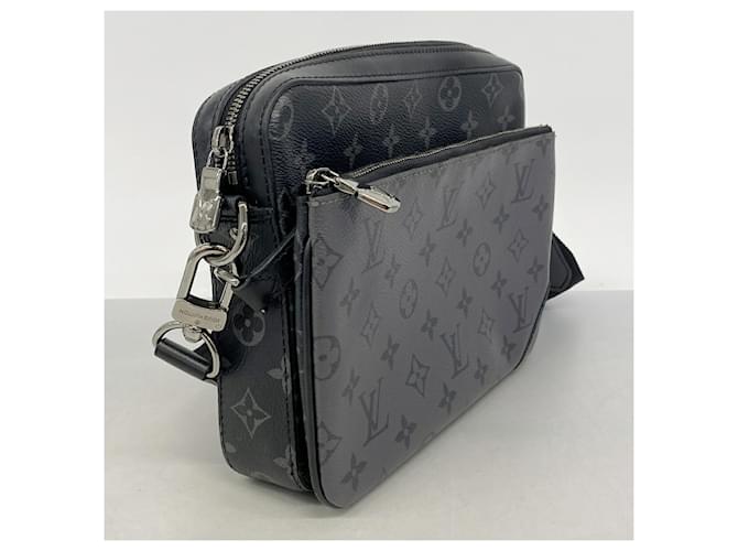 Borsa a tracolla Louis Vuitton Monogram Eclipse Reverse Trio Marrone Nero - vista 2
