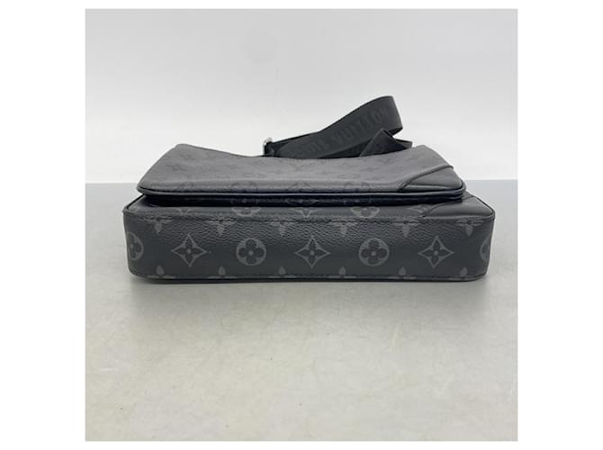 Borsa a tracolla Louis Vuitton Monogram Eclipse Reverse Trio Marrone Nero - vista 3