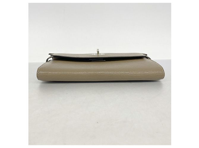 Hermès Cartera larga Hermes Kelly en gris Etoupe Gris pardo - vista 2
