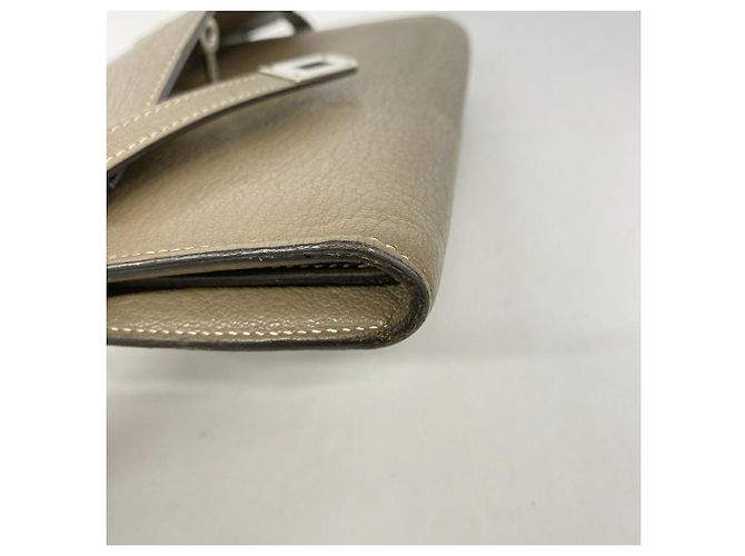 Hermès Cartera larga Hermes Kelly en gris Etoupe Gris pardo - vista 5