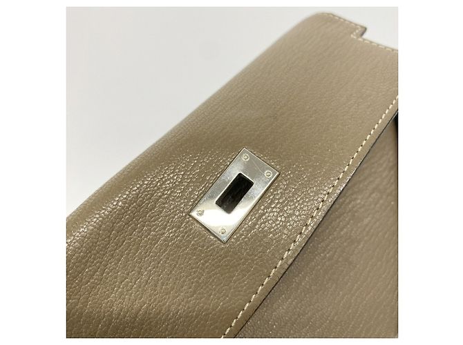 Hermès Cartera larga Hermes Kelly en gris Etoupe Gris pardo - vista 7