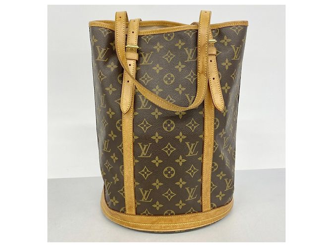 Borsa Tote Louis Vuitton Monogram Bucket GM Marrone - vista 13