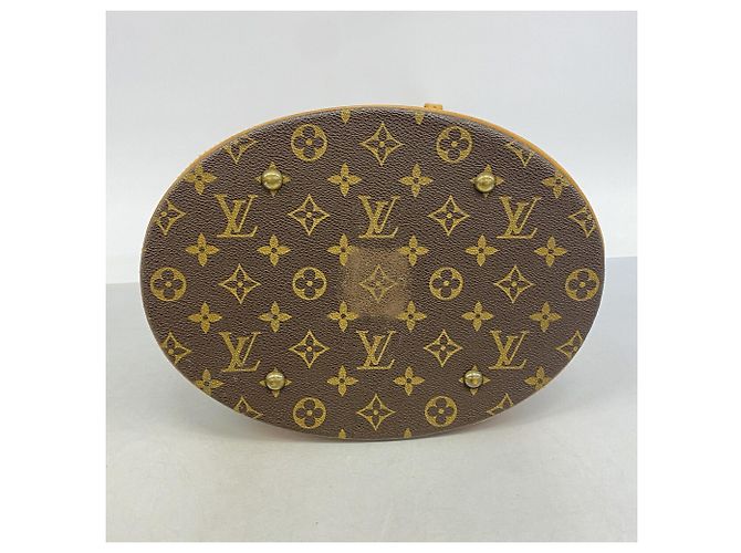 Borsa Tote Louis Vuitton Monogram Bucket GM Marrone - vista 3