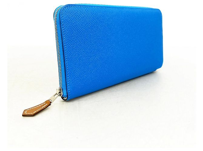 Hermès Portafoglio lungo Hermes Azap Blu - vista 2