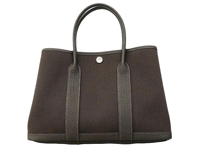 Hermès Borsa Tote Hermes Garden TPM Marrone - vista 6
