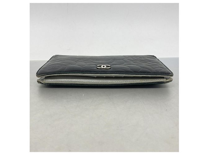 Cartera larga Chanel de piel de cordero negra Negro - vista 2