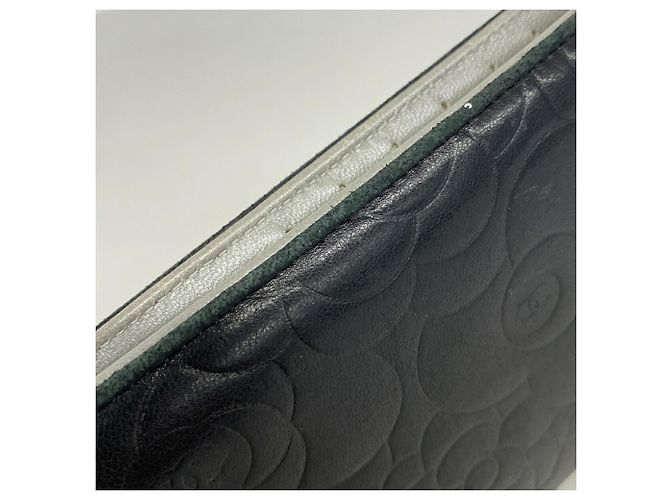Cartera larga Chanel de piel de cordero negra Negro - vista 7