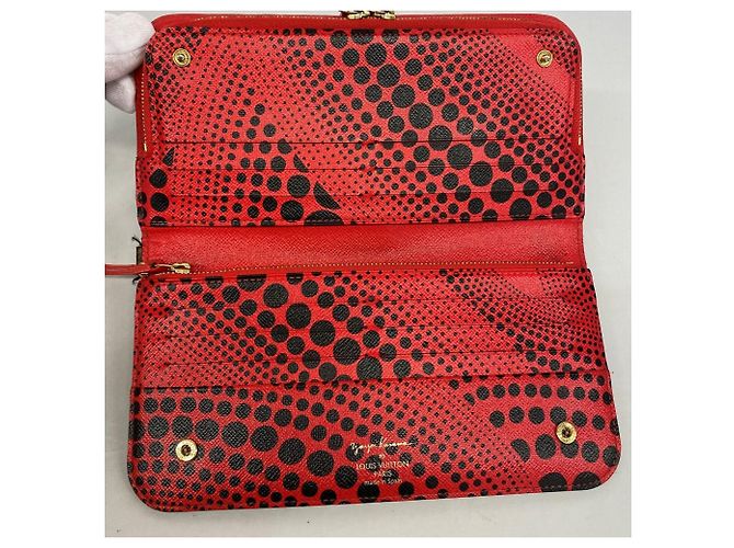 Louis Vuitton Monogram Wave Portefeuille Insolite Long Wallet Rosso - vista 3