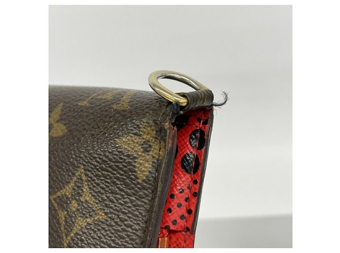 Louis Vuitton Monogram Wave Portefeuille Insolite Long Wallet Rosso - vista 6