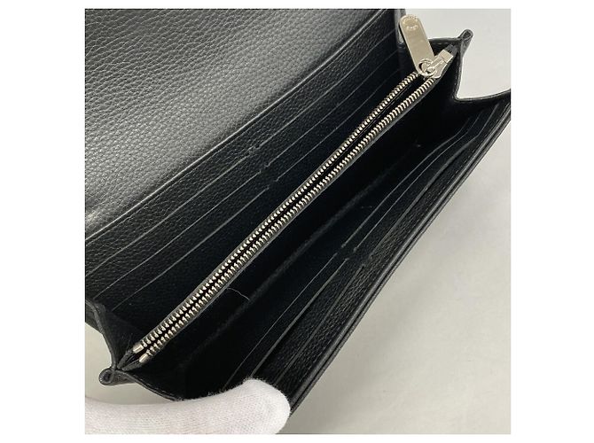 Louis Vuitton Mahina Portefeuille Iris Long Wallet Nero - vista 3
