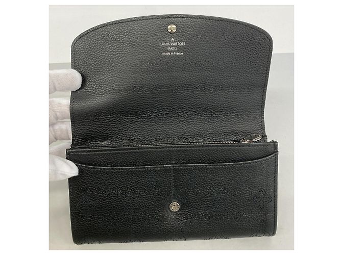 Louis Vuitton Mahina Portefeuille Iris Long Wallet Nero - vista 9