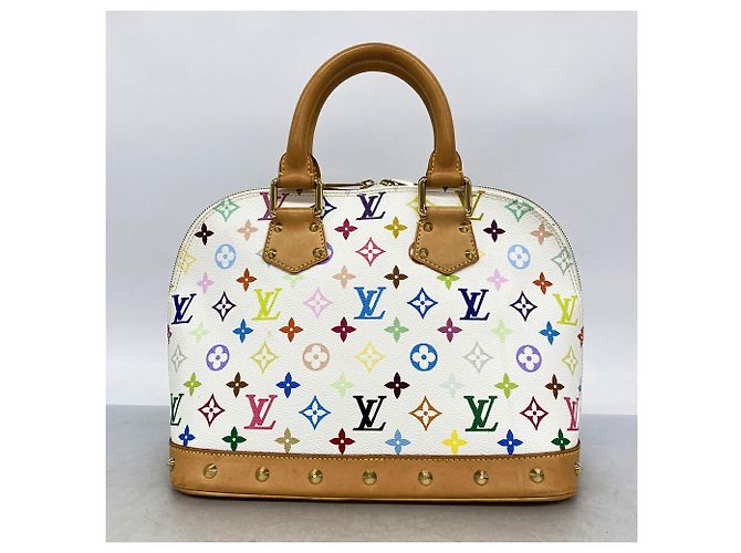 Borsa a mano Louis Vuitton Alma Monogram Multicolor M92647 Blanc Bianco - vista 10