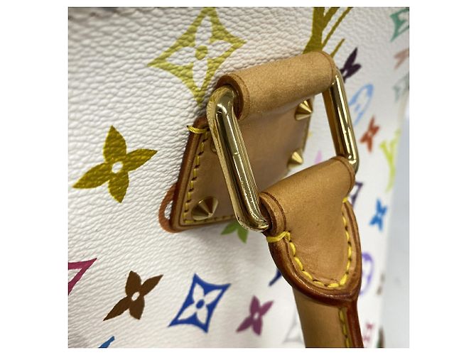 Borsa a mano Louis Vuitton Alma Monogram Multicolor M92647 Blanc Bianco - vista 8
