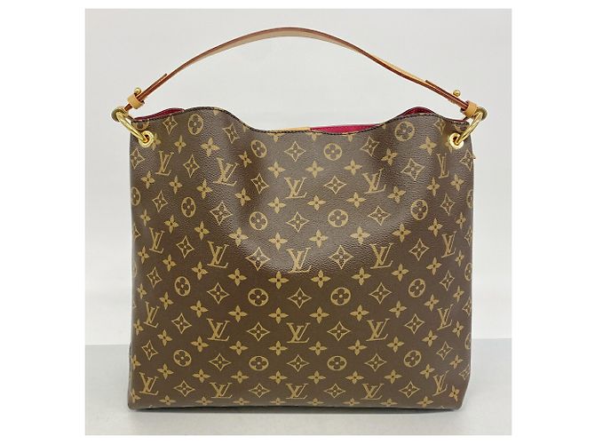 Borsa a tracolla Louis Vuitton Monogram Graceful MM Marrone - vista 9