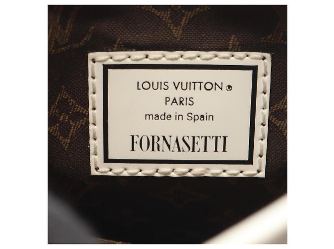 Borsa a mano Louis Vuitton x Fornasetti Petite Sac Plat Monogram Marrone Nero Bianco - vista 4