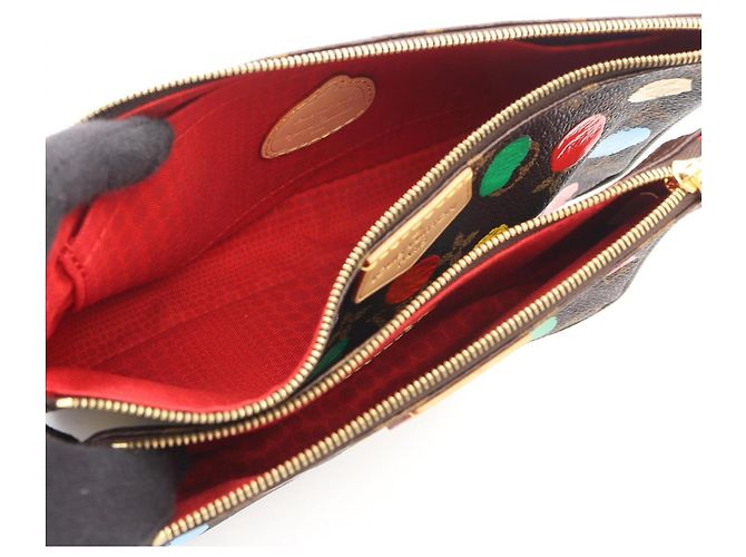 Louis Vuitton x Yayoi Kusama Multi Pochette Accessoires Marrone Multicolore - vista 3