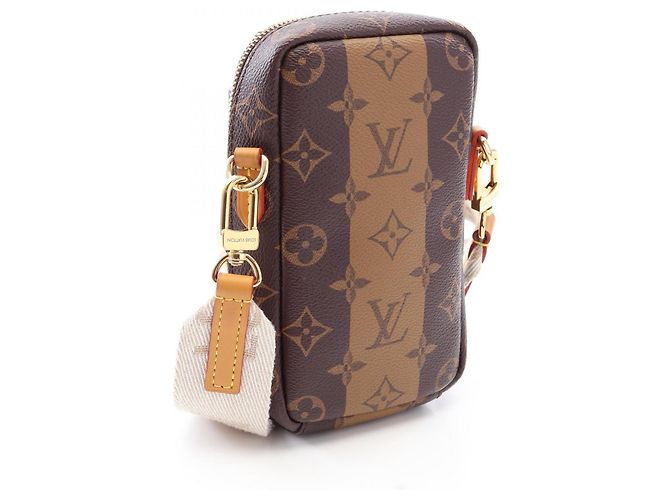 Louis Vuitton x NIGO Double Phone Pouch Marrone - vista 2