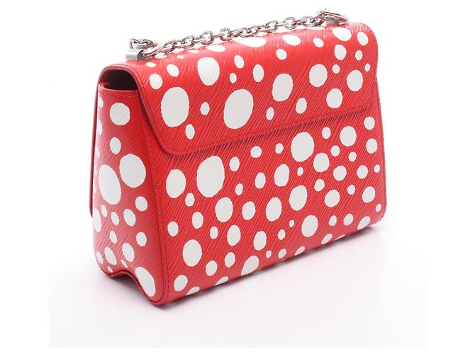 Borsa a tracolla Louis Vuitton LV x YK Twist MM Bianco Rosso - vista 2