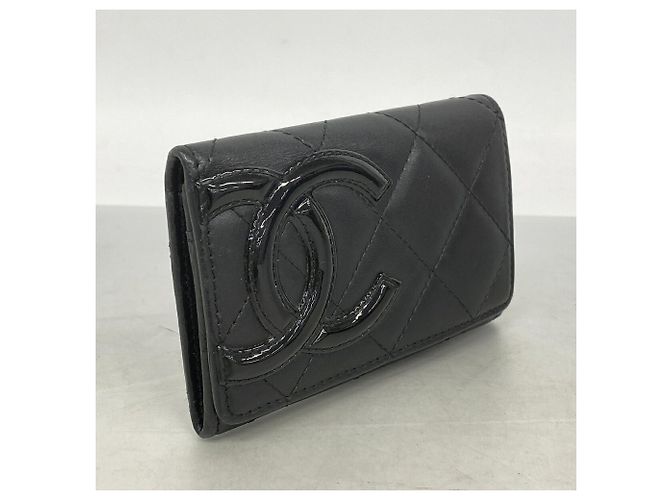 Tarjetero Chanel Cambon de piel de cordero Negro - vista 2