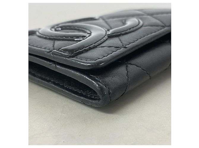 Tarjetero Chanel Cambon de piel de cordero Negro - vista 5