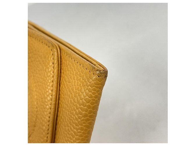 Monedero Chanel de piel de becerro granulada naranja - vista 5
