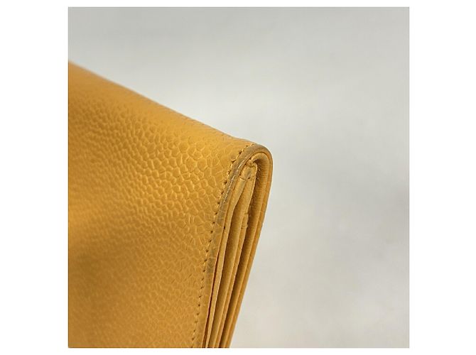 Monedero Chanel de piel de becerro granulada naranja - vista 6