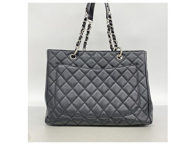 Borsa Tote Chanel in pelle di vitello martellata nera Nero - vista 10