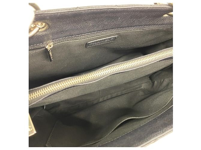 Borsa Tote Chanel in pelle di vitello martellata nera Nero - vista 4