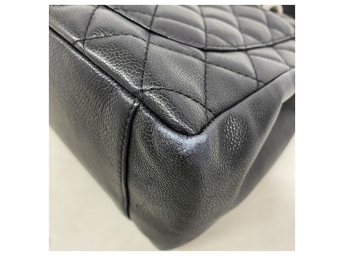 Borsa Tote Chanel in pelle di vitello martellata nera Nero - vista 6