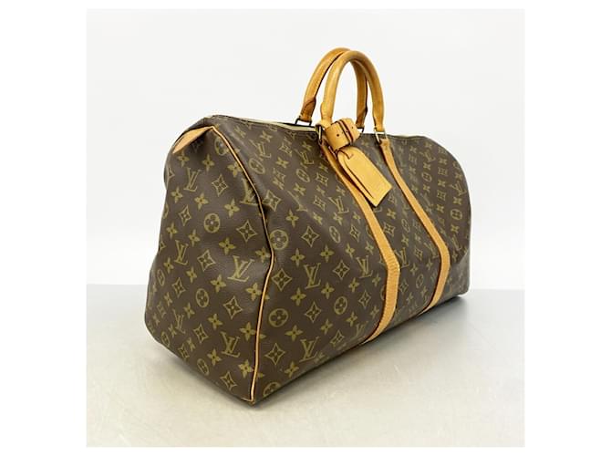 Louis Vuitton Boston Monogram Keepall 50 Marrone - vista 2