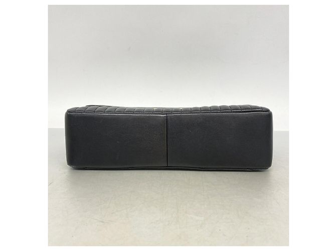 Borsa a tracolla Chanel in pelle d'agnello nera Nero - vista 3