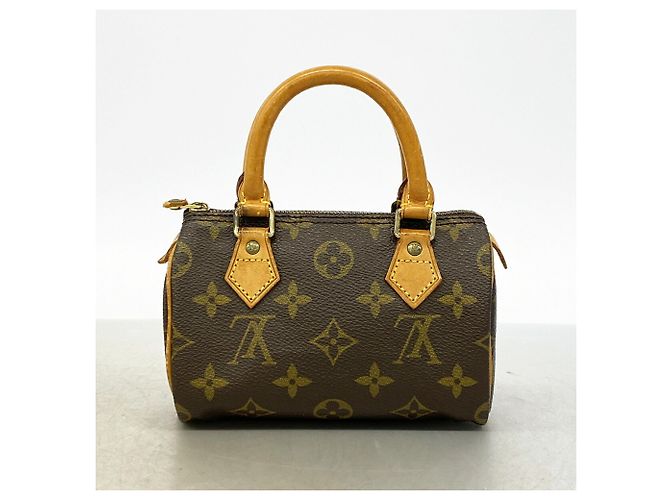 Borsa a mano Louis Vuitton Monogram Mini Speedy Marrone - vista 10